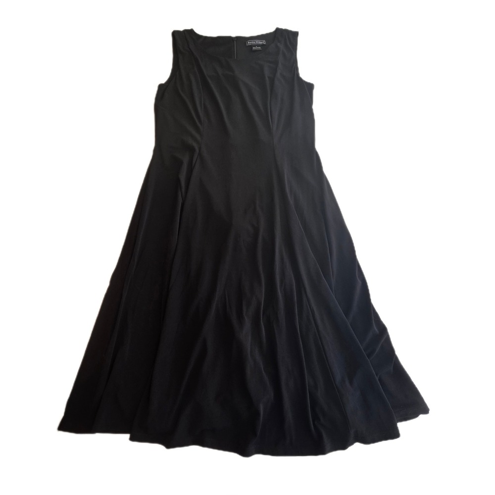 Jessica Howard Midi Fit and Flare Little Black Dress Classic Timeless Size 8